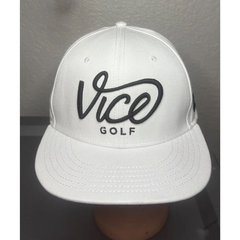 Vice Golf "Embrace Your Vice" Men's Snapback White Embroidered Logo Hat